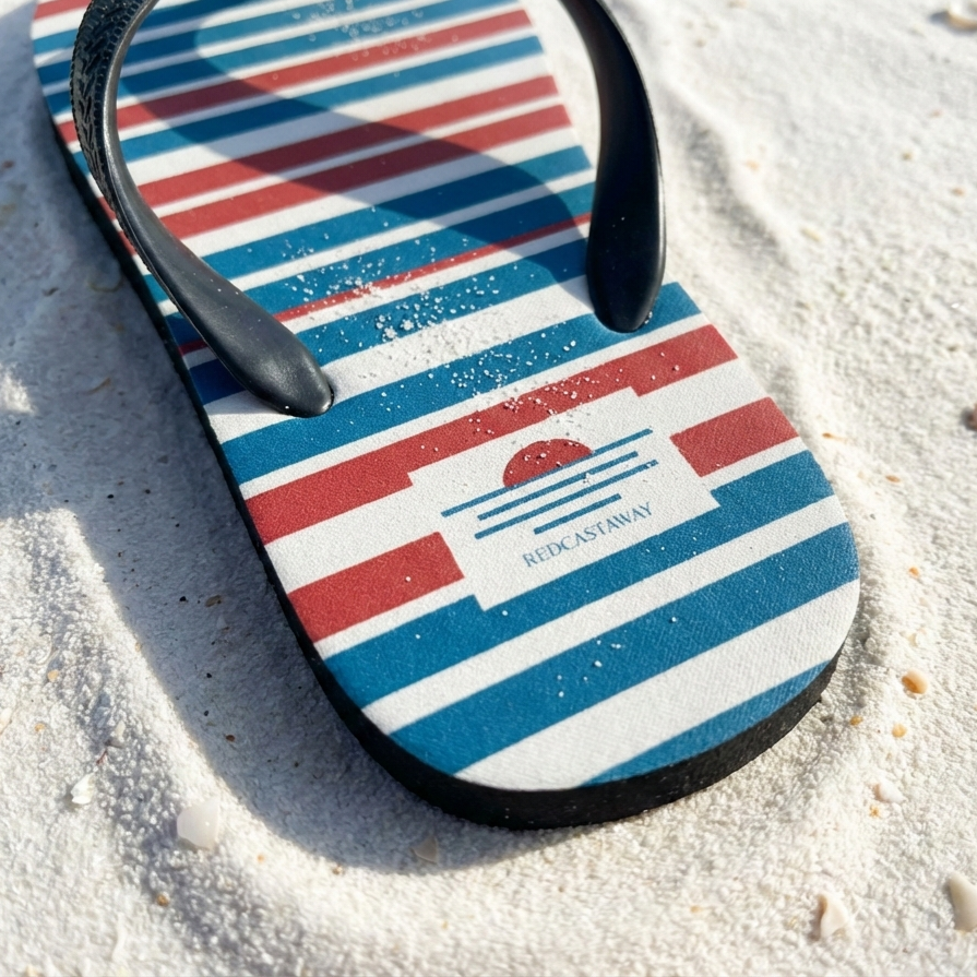 Redcastaway Striped Flip Flops (Unisex)