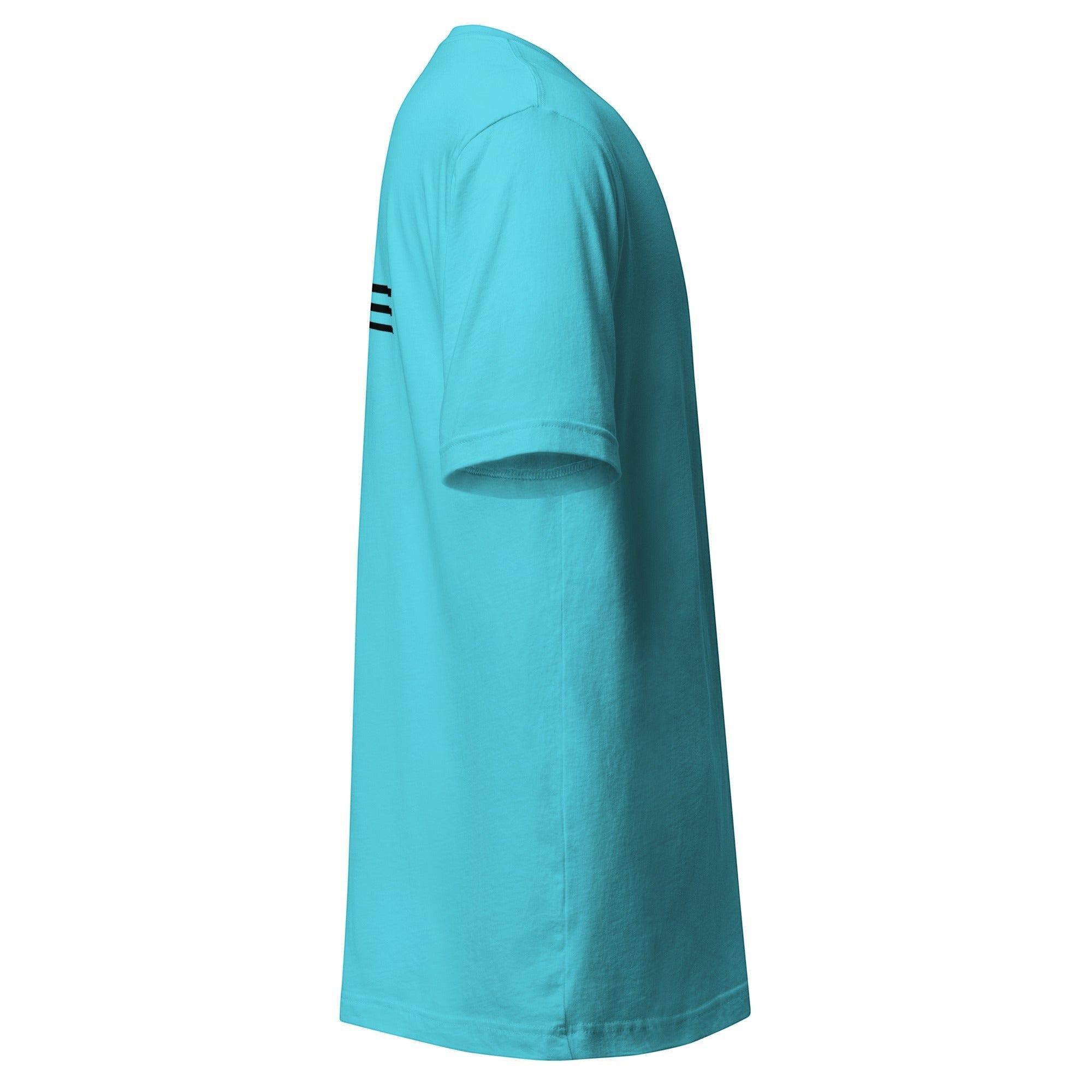 Redcastaway Horizon Wave unisex t-shirt in bright blue, made from 100% combed and ring-spun cotton.