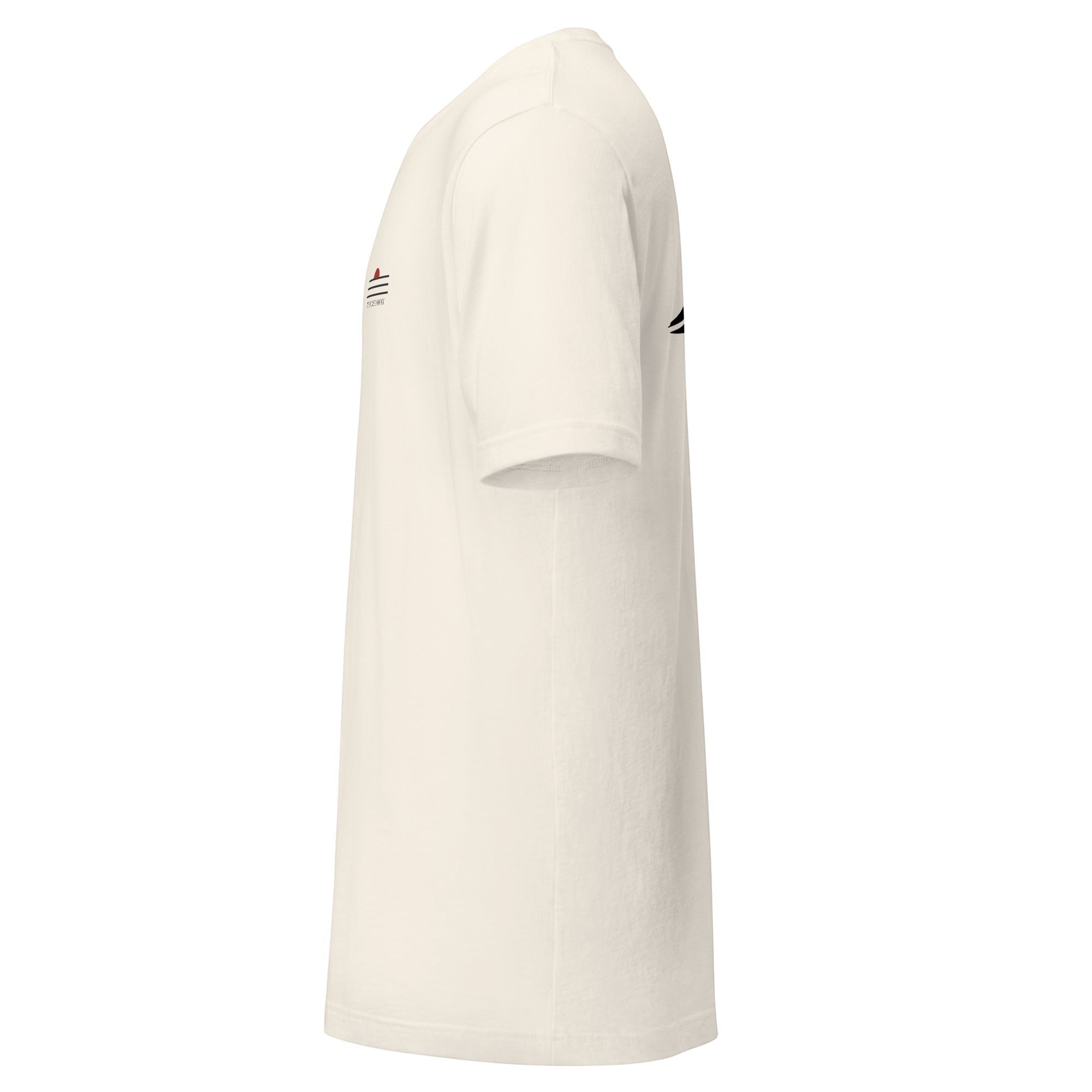 Redcastaway Horizon Wave unisex t-shirt in cream, made from 100% combed and ring-spun cotton.