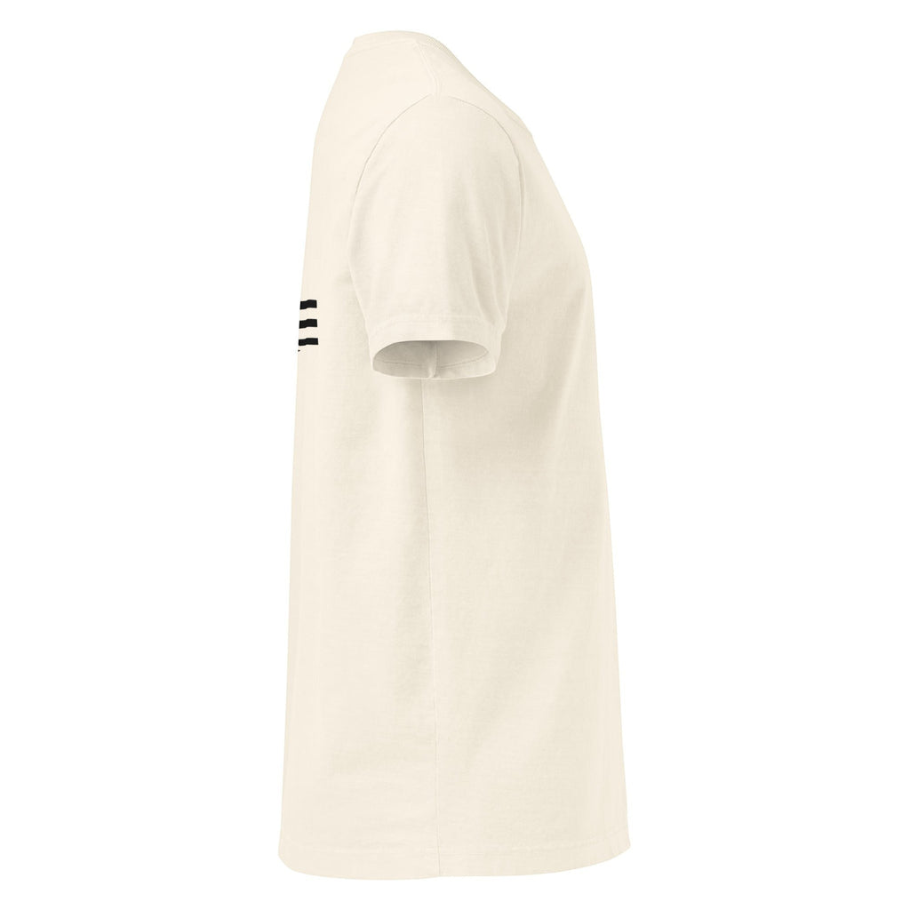 Redcastaway™ unisex oversized t-shirt in cream, 100% cotton with a vintage look and bold back graphic.