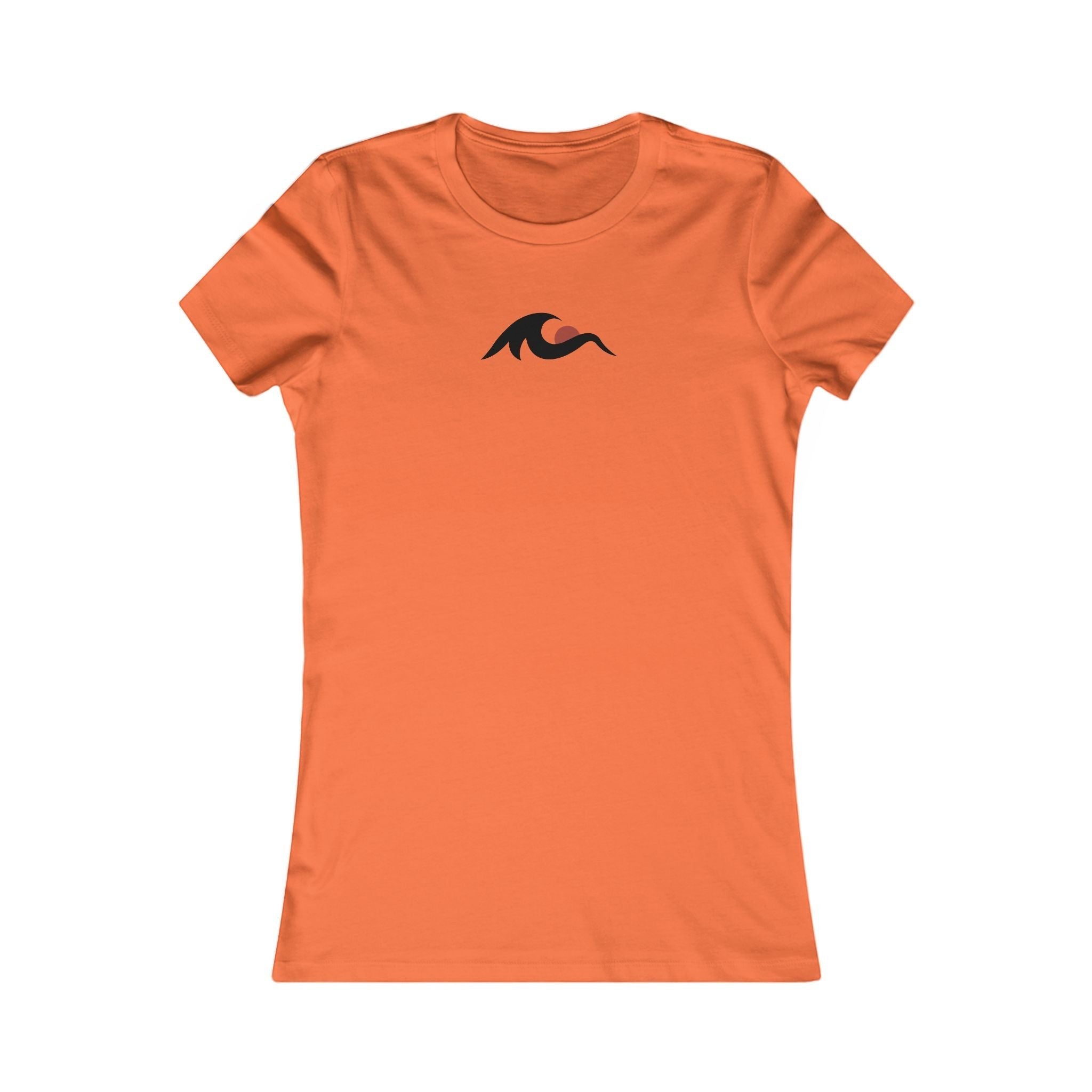 Redcastaway Women's orange 100% cotton slim fit t-shirt with wave logo on chest.