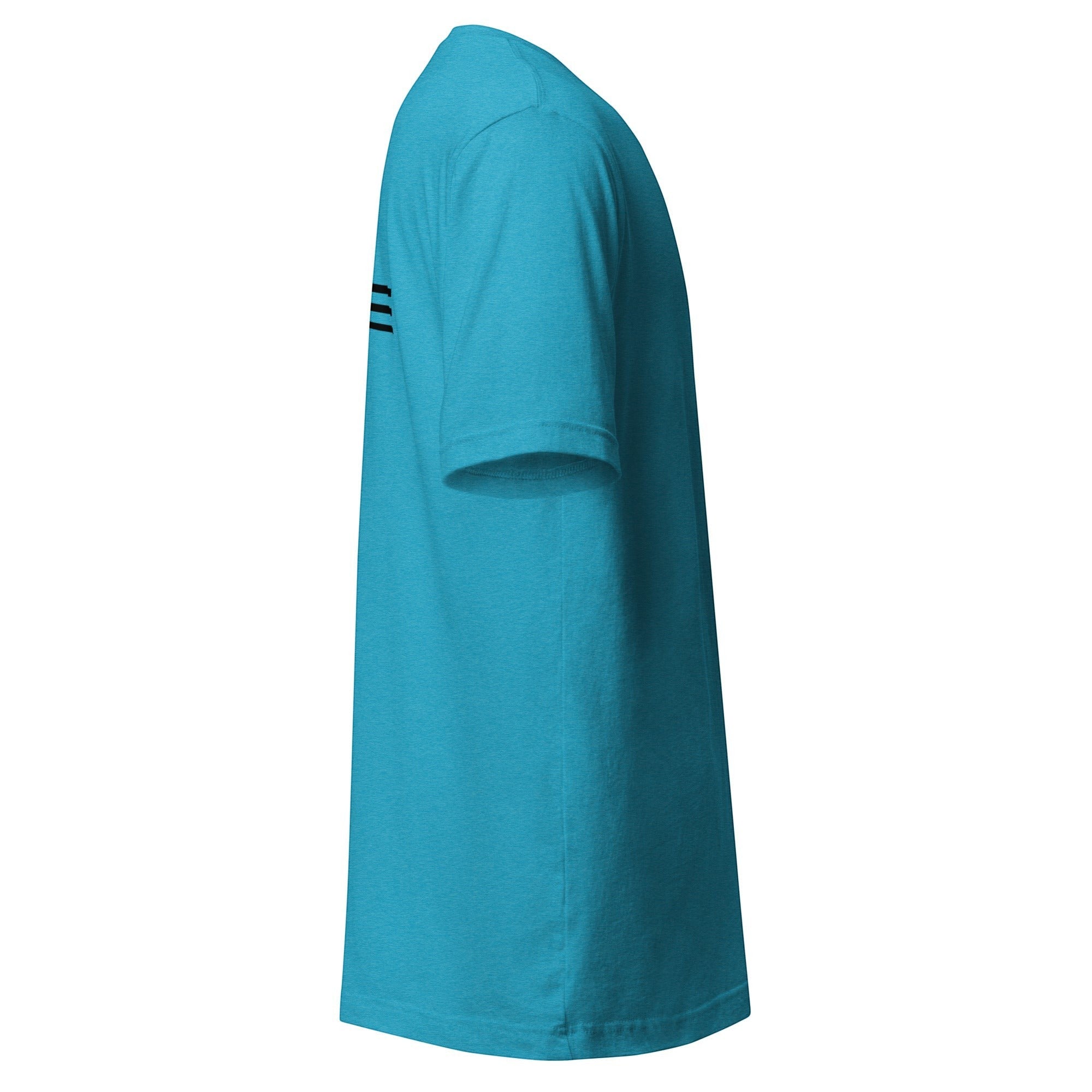Redcastaway Horizon Wave unisex t-shirt in teal blue, made from 100% combed and ring-spun cotton.